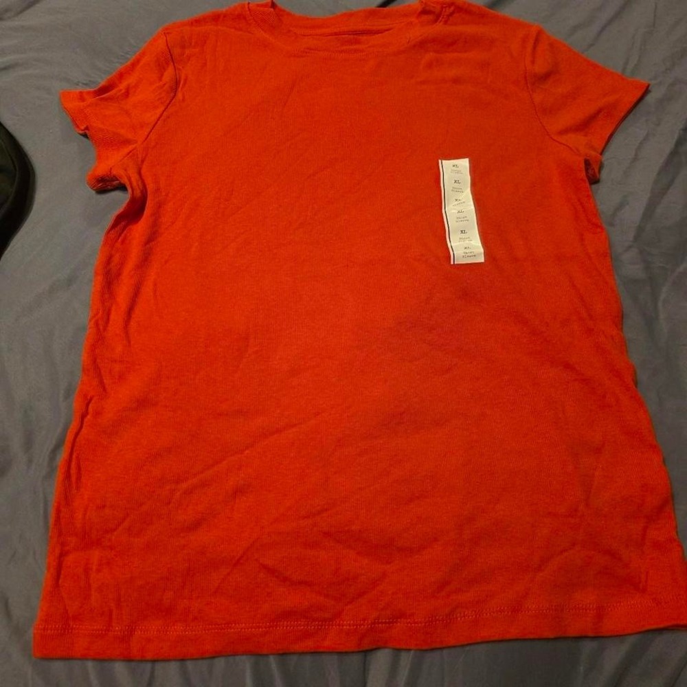 Orange cotton t-shirt, Size XL‎